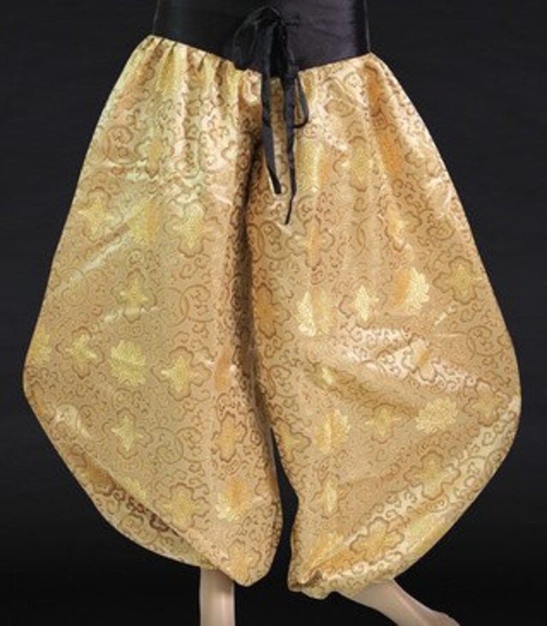 Belly Dance Brocade Haram Pants Costume Flow Tribal Etsy