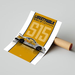 Nissan Silvia S15 Poster LBWK Car Print Digital File Download JDM Wall ...