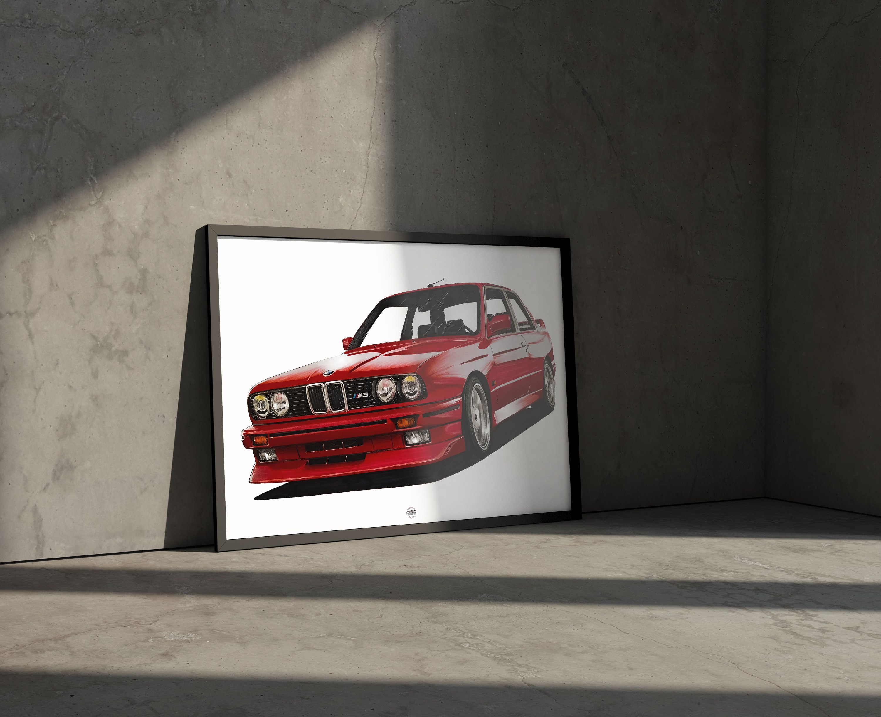  Inspirational Wall Art Co. - Legendary, 1984 BMW E30 M3 Poster  - Car Posters for Boys Room - Car Wall Decor - Car Room Decor - Car Posters  for Men