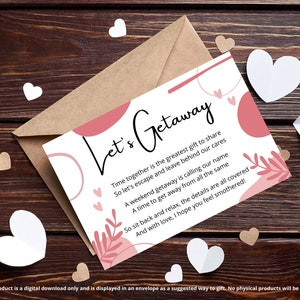 Weekend Getaway Gift Idea | Experience Gift | Printable Digital Poem | Adventure | Minimalist Gifting | Unstuff Gifts | Romantic Gift Ideas