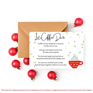 Idéia de presente para encontro de café | Presente de experiência | Poema digital para impressão | Amigo | Presentes minimalistas | Idéia de presente de Natal | Ideia de presente barata