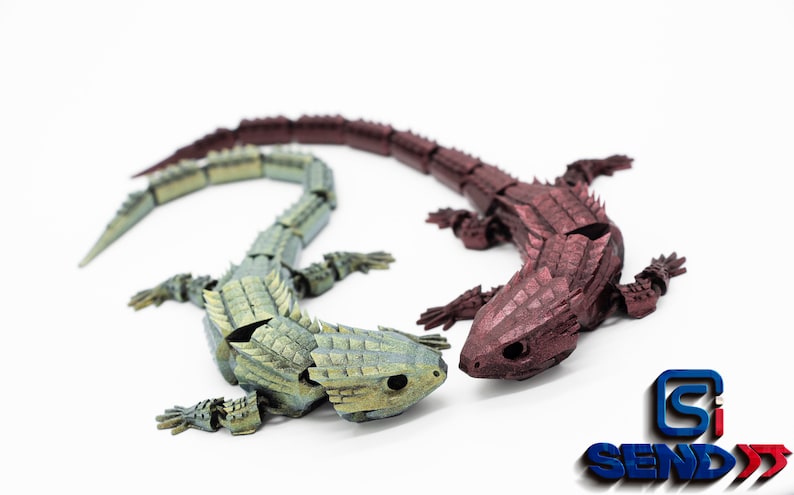 Articulated Spiked Lizard *High Definition* Custom Colors - Bearded Lizard Toy - Lizard Desk Compainion - Stress Relief Articulation