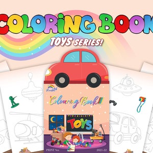 Toys Coloring Pages | Toys Coloring Book | Kids and Adults | Instant Digital Download | Printable and Reusable