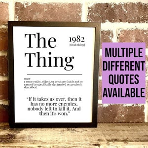 The Thing 1982 Dictionary Description Quote Movie Print Vintage A5/A4/A3 (5-7)