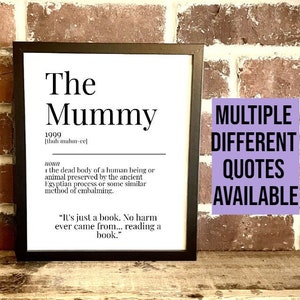 The Mummy 1999 Dictionary Description Quote Movie Print Vintage A5/A4/A3 (1-4)