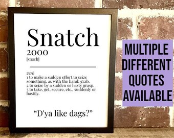 Snatch Movie Quote Print Letterpress - Etsy UK Snatch Movie Quote Print Letterpress - Etsy UK
