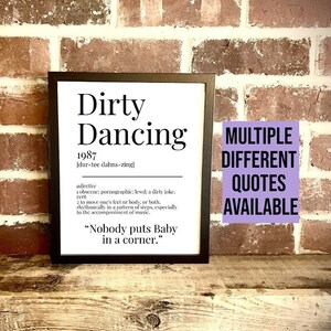 Dirty Dancing 1987 Dictionary Description Quote Movie Print Vintage A5/A4/A3 (1-4)