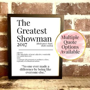 The Greatest Showman 2017 Dictionary Description Quote Movie Print Vintage A5/A4/A3 (21-23)
