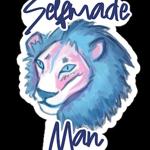 Self Made Man Trans Lion sticker
