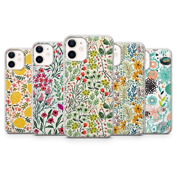 Étui Liberty Wiltshire Liberty Flowers pour iPhone 14Pro, 13, 12, 11, XR, 7, 8, Samsung S23, S22, S21FE, A53, A14, A13, Pixel 7, 6A