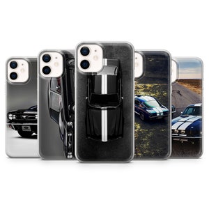 Coque de protection pour téléphone Art Cars, Mustang, pour iPhone 14Pro, 13, 12, 11, XR, 7, 8, Samsung S23, S22, S21FE, A53, A14, A13, Pixel 7, 6A
