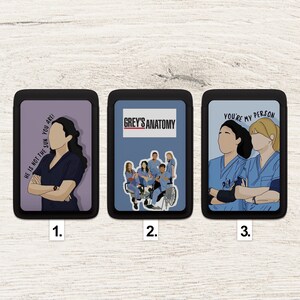Grey's Anatomy Wallet, Doctor Series Card Holder Case Wiccan Wallet voor iPhone 13, iPhone 12 modellen, Mini Card, Gepersonaliseerde Telefoon Portemonnee