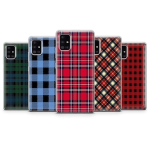 Tartan Cozy Plaid Phone Case Winter iPhone Case for iPhone 14Pro, 13, 12, 11, XR, 7, 8, Samsung S23, S22, S21FE, A53, A14, A13, Pixel 7, 6A