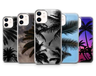Ocean Beach Sunset Phone Case, Palm Tree Cover for iPhone 14Pro, 13, 12, 11, XR, 7, 8, Samsung S23, S22, S21FE, A53, A14, A13, Pixel 7, 6A