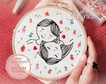 Laying With You | Embroidery Pattern Digital pdf | Embroidery YouTube Tutorial