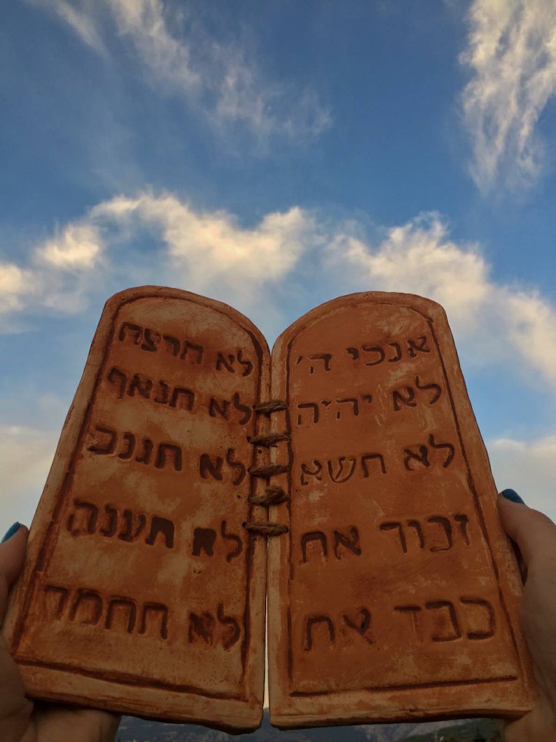 Ten Commandments Tablets/bible/moses Tablet Etsy