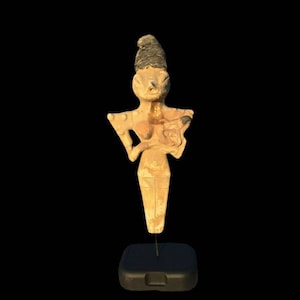 Statue of İnanna/Nammu,Ubaid Lizardmen Figurines; Reptilians in Ancient Sumer handmade figure, Niburu Sumerian statue