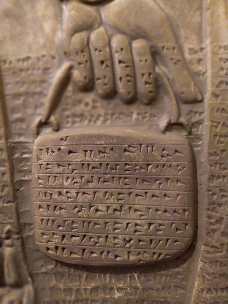 Sumerian Cuneiform Fragment hand / Sumerian Handbag /Annunaki Bag Replica Art/ Epic of Gilgamesh image 5