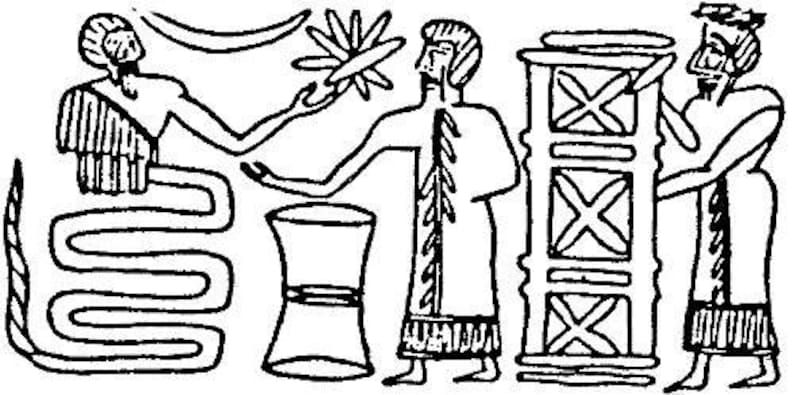 Ancient Sumerian Tablet/ Enki / Annunaki tablet replica/ Sumerian Cuneiform Replica image 2