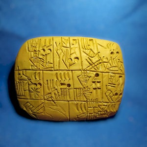 Sumerian Cuneiform Beer Tablet Replica