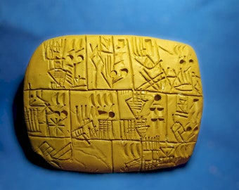 Sumerian Cuneiform Beer Tablet Replica