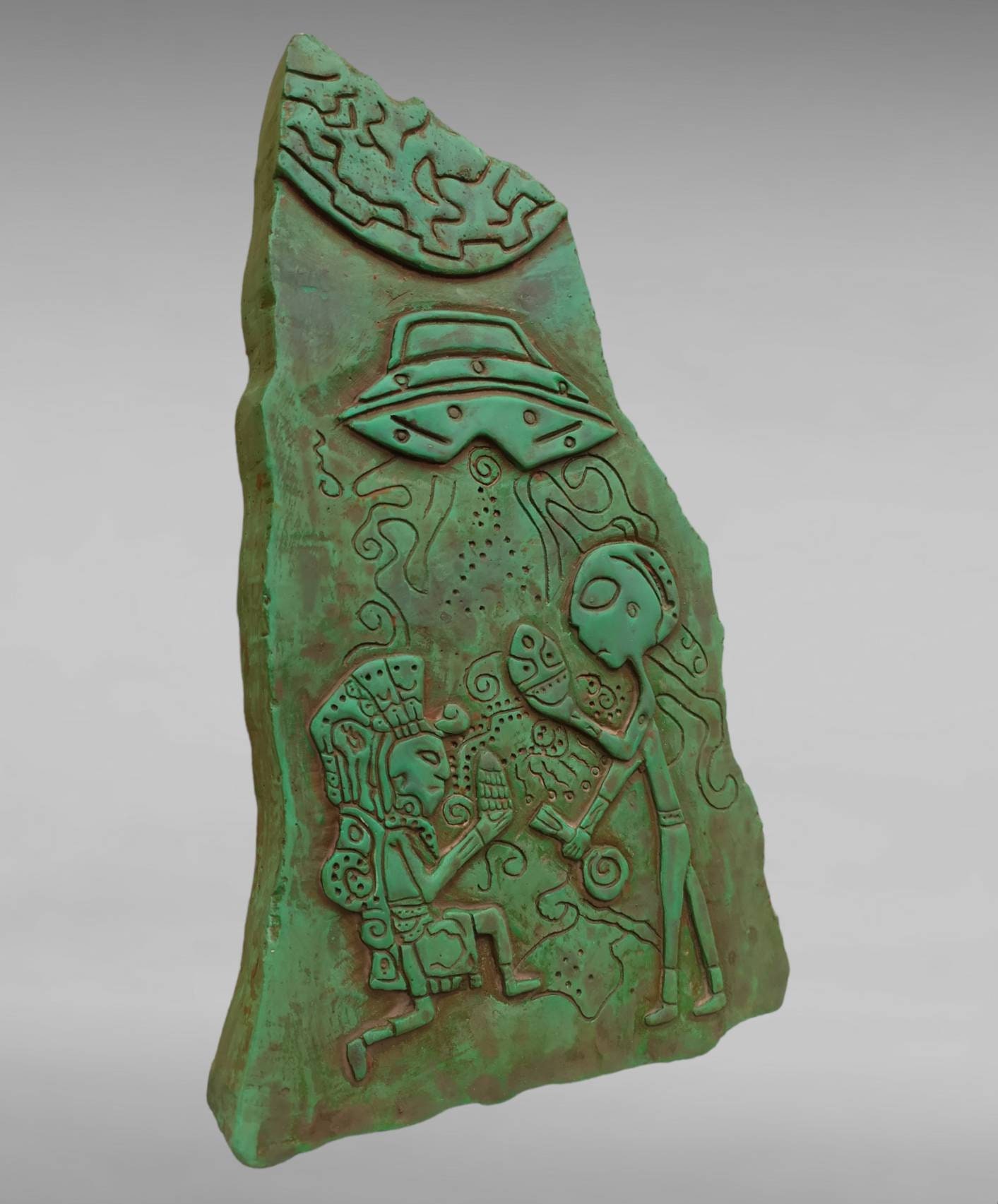 古代エイリアン/UFO装飾/タブレット/アステカ/マヤ - Etsy 日本