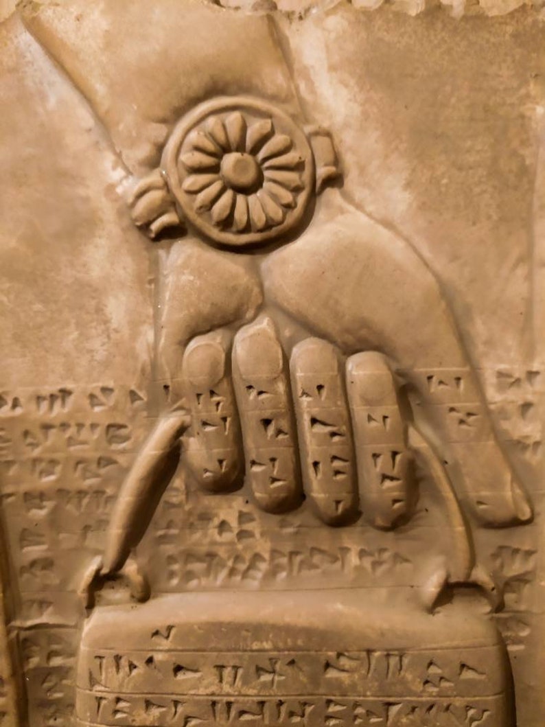 Sumerian Cuneiform Fragment hand / Sumerian Handbag /Annunaki Bag Replica Art/ Epic of Gilgamesh image 4
