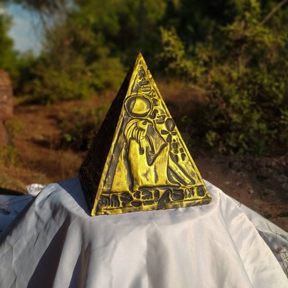 Ramose Pyramidion, Gold Egyptian Pyramid Statue, Home Decor - Etsy