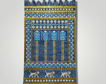 İshtar Gate/ ishtar gate replica/Panel with Striding Lion Replica Wall Art Panel/Nebuchadnazzar/