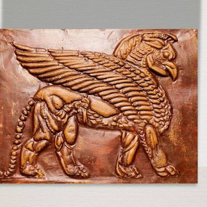 Lamassu/Apkallu/Angra Mainyu/ Ahriman / Ancient Demon decoration tablet/Lamassu/Lamassu statue/Assyrian Protective Deity/Annunaki/Home decor