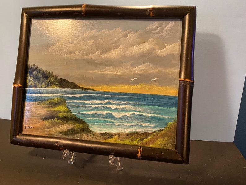 Acrylic Hand Painted Hawaiian Scenery Art & Collectibles Painting etna