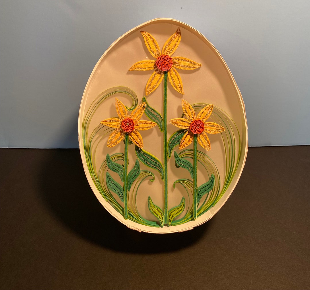 Quilled Oval Lantern Floral Art Etsy