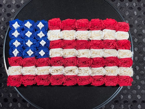 Hand Quilled Free Standing American Flag Etsy hand-quilled-free-standing-american-flag-etsy