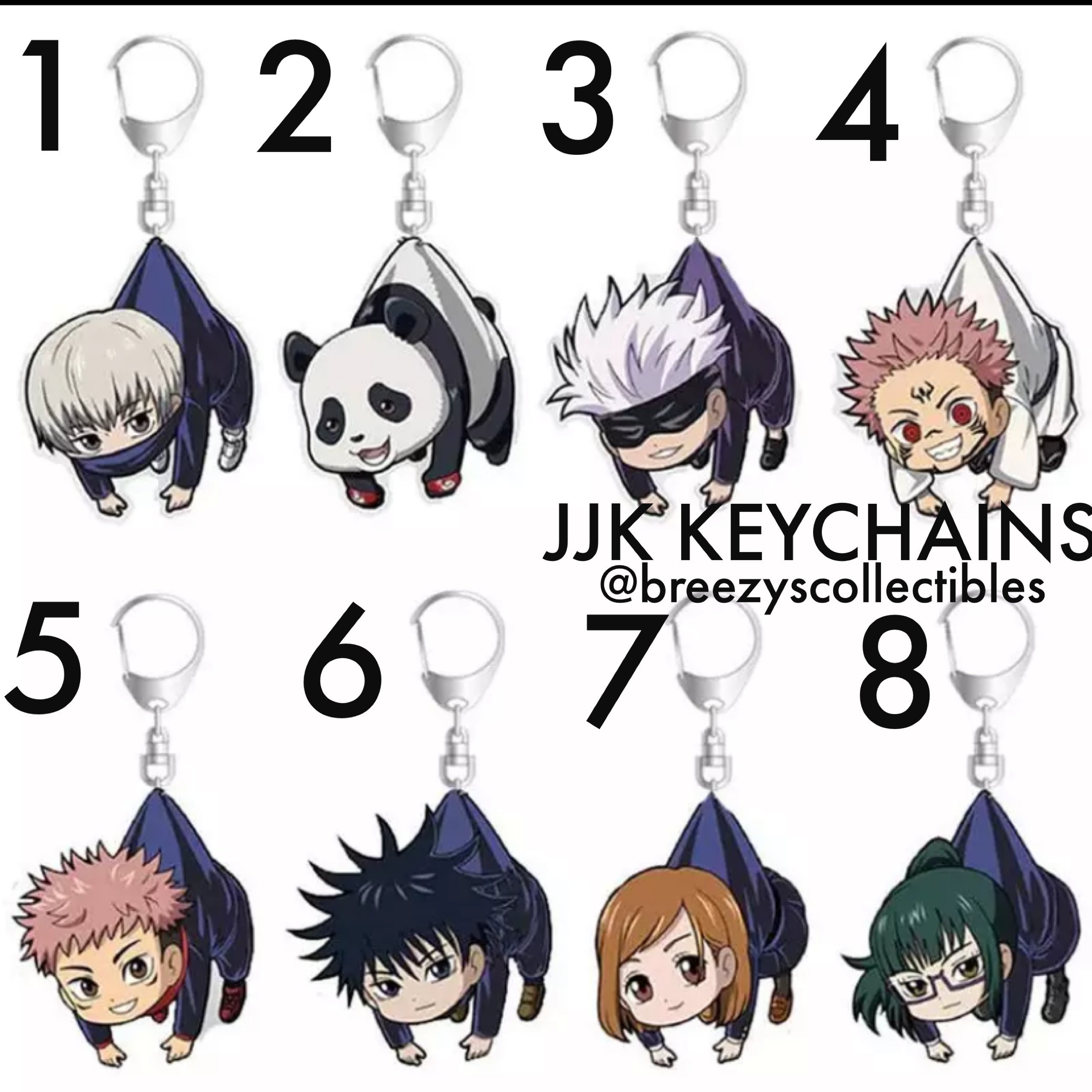 Jujutsu Kaisen Gojo Key Chain - Entertainment Earth