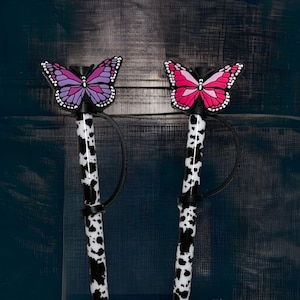 Butterfly on Pink GLASS STRAW - Custom Straws