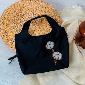 Einkaufstasche, umweltfreundliche Tasche, Tasche mit Stickerei, Shopper “Cotton”, Tasche mit Blumenmuster, Tasche für Frauen, Tasche für Frauen