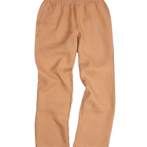 Linen Caramel Hakama trousers for Men image 3