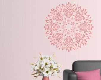 Mandala Happy Big Stencil, diameter 85cm or 55cm, 0.5mm thick, code: SP174