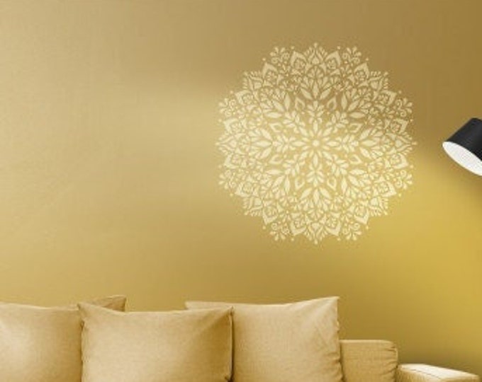 Mandala Rich Big Stencil, SP175, Paint or Plaster Stencil, Textured Wall Stencil