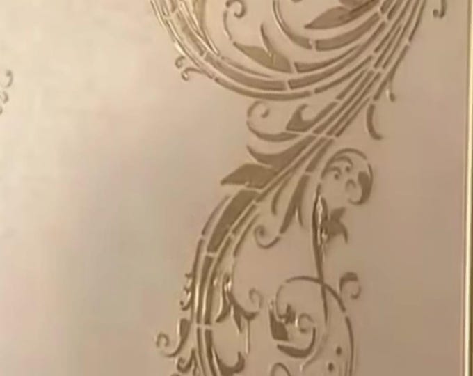 89*59cm or 59*39cm, 1mm or 0.5mm thick, IRIS Repetitive Stencil, Paint or Plaster Stencil, Textured Wall Stencil