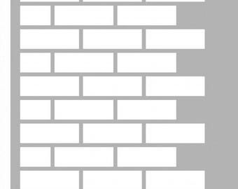 1+1 Free (same or other similar as price) - Brick Stencil 89x58cm, 1mm or 0.5mm thick, Repetitive, Reusable