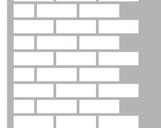 1+1 Free (same or other similar as price) - Brick Stencil 89x58cm, 1mm or 0.5mm thick, Repetitive, Reusable