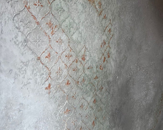 Amfor Damask Motif Stencil 65x55cm, 1mm or 0.5mm thick, Reusable / Repetitive