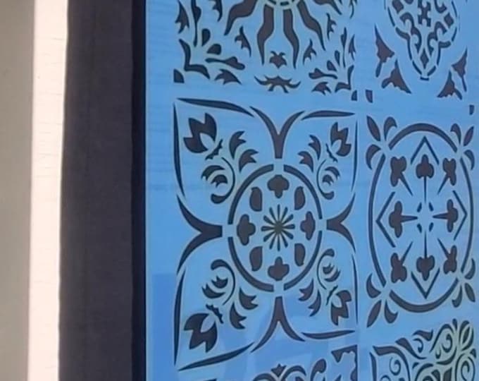59x40cm, 1mm or 0.5mm thick, Aisha Stencil, Reusable, DIY Home Decor, Paint or Plaster, Textured Wall Stencil