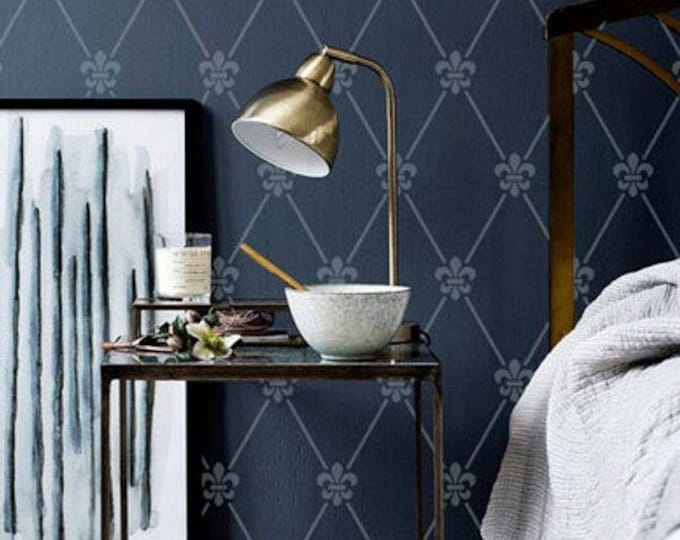 Damask Dots Reusable Stencil SP82-2, Paint or Plaster Stencil, Textured Wall Stencil