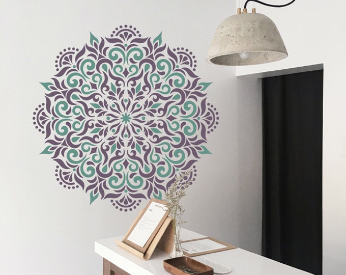 Mandala Flame Dots - Big Stencil, SP112, different dimmensions