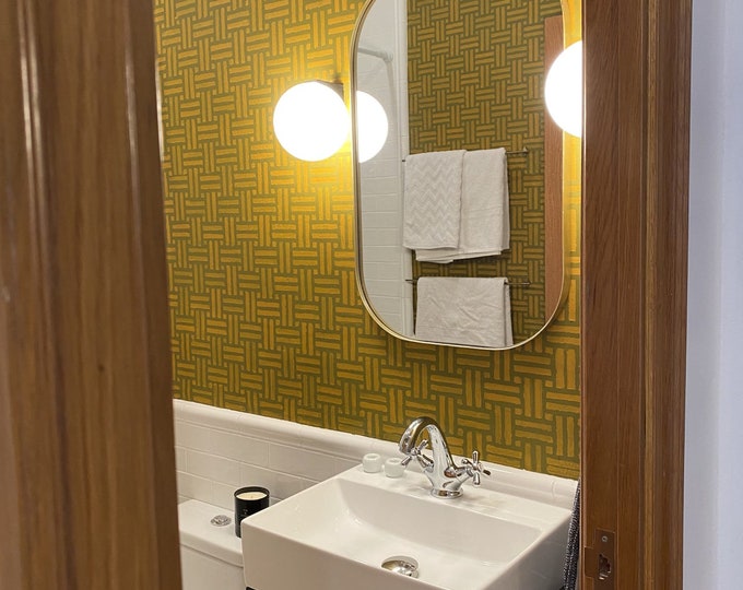 83x65cm, 1mm or 0.5mm thick, Stencil Repetitive, Interlocking Fabric, Paint or Plaster Stencil, Textured Wall Stencil