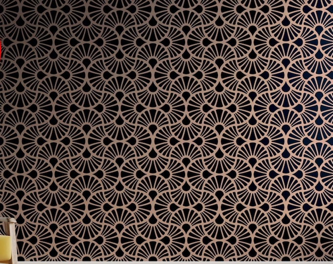 60x52cm, 1mm or 0.5mm thick, Eleni Stencil, Reusable / Repetitive, Paint or Plaster Stencil, Textured Wall Stencil