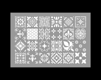 Stencil 24 Tile Models, Morocco 110x75cm, SGF43