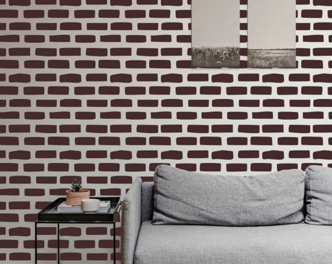 Vintage Brick Stencil 59x59cm, SP147